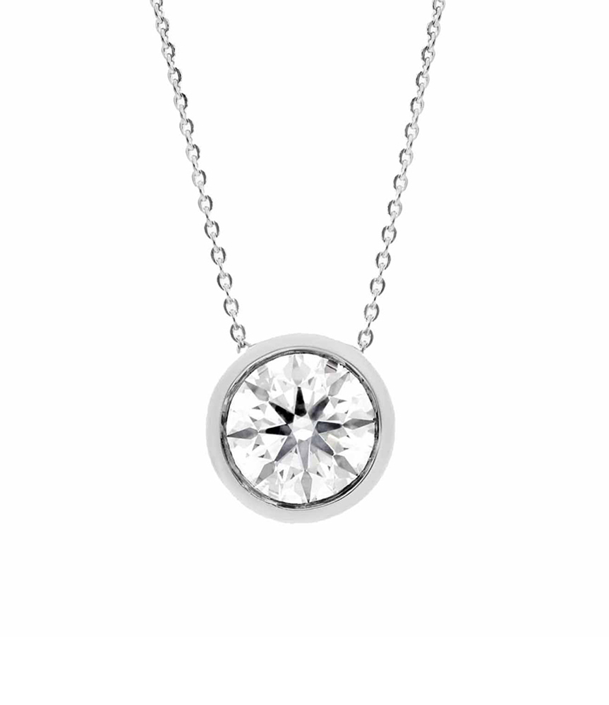Diamond Sapphire Flower Necklace Pendant - 图片 2